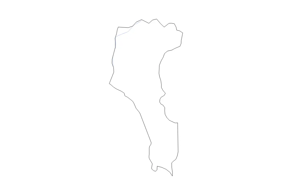 Mapa de Pingtung, Taiwan de tipo contorno y ríos para Asia, con contorno y ríos con límites limpios.