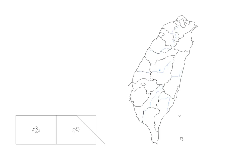 Taiwan outline map preview
