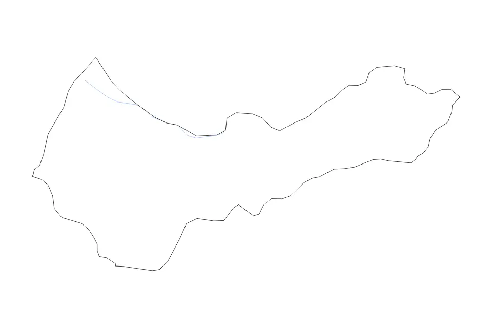 Mapa de Taichung City, Taiwan de tipo contorno y ríos para Asia, con contorno y ríos con límites limpios.