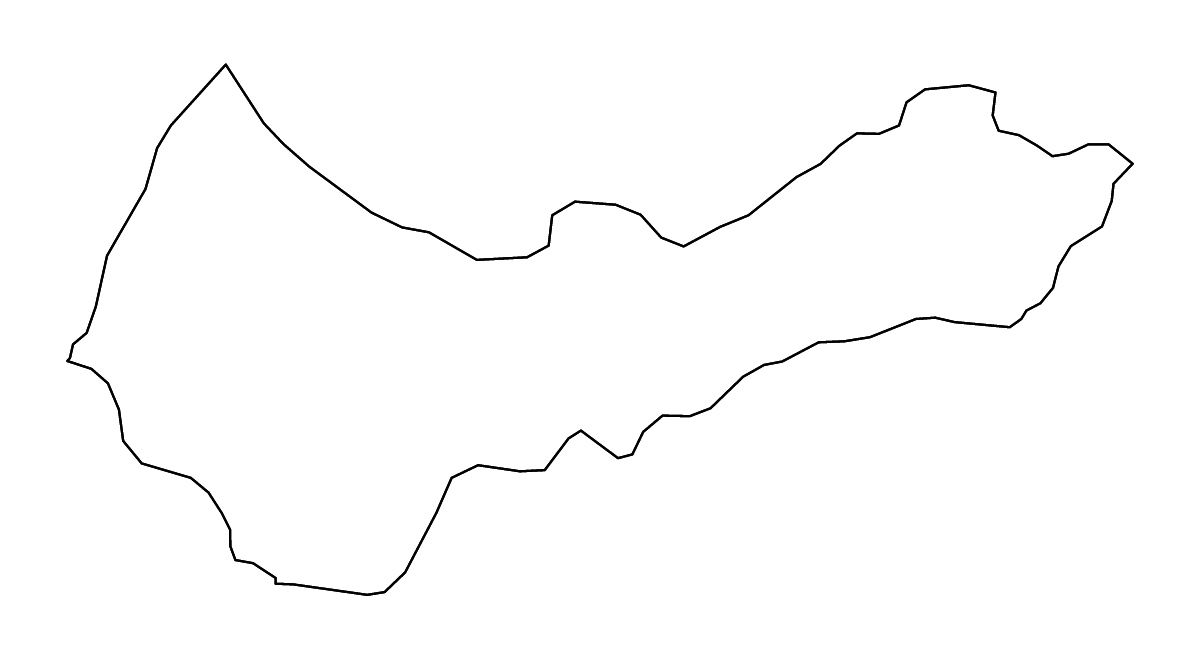 Mapa de contorno de Taichung City, Taiwan con ríos.