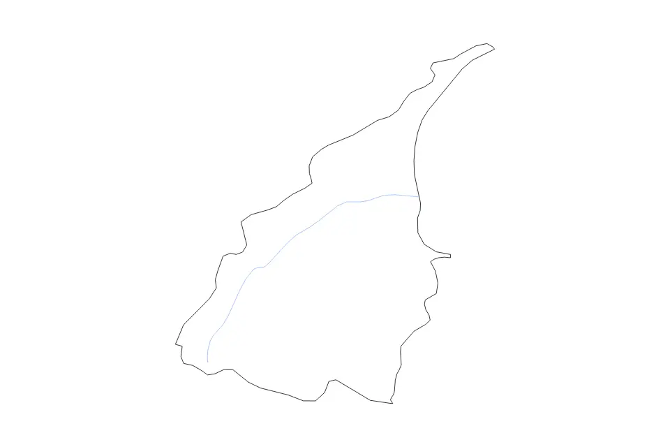 Mapa de Yilan, Taiwan de tipo contorno y ríos para Asia, con contorno y ríos con límites limpios.