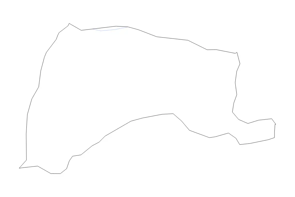 Mapa de Yunlin, Taiwan de tipo contorno y ríos para Asia, con contorno y ríos con límites limpios.
