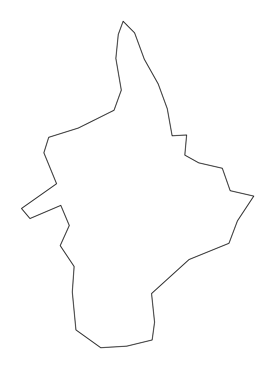 Mapa de contorno de Dushanbe, Tajikistan.