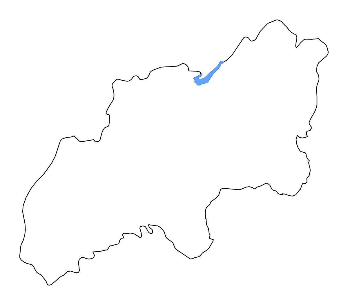 Carte de contour de Khatlon, Tajikistan avec lacs et rivières.