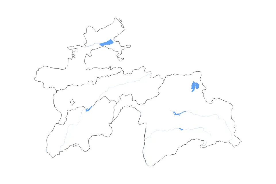 Tajikistan outline map preview
