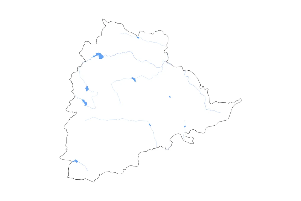 Aperçu de la carte de contour de Telangana