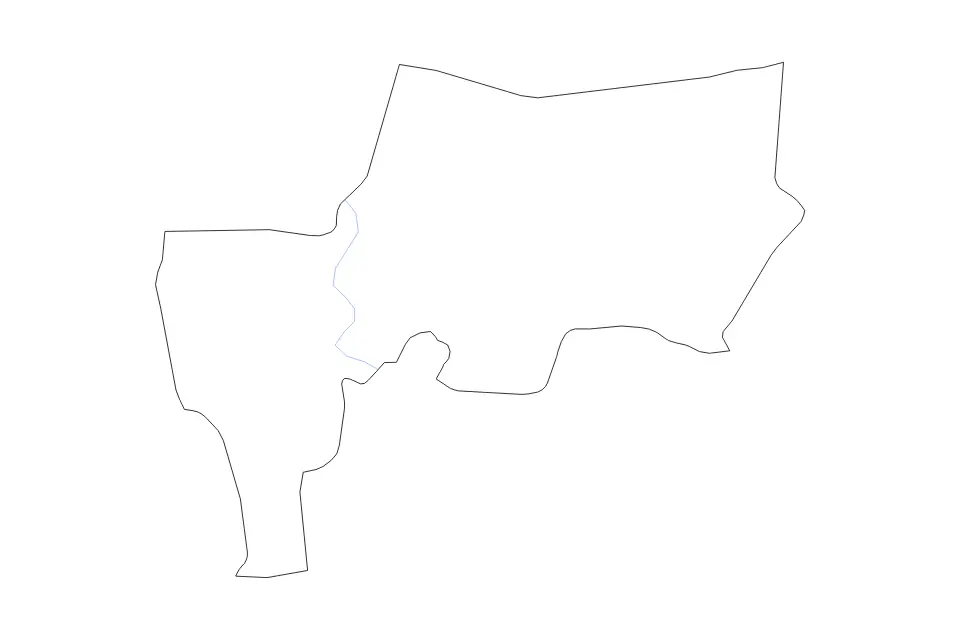 Carte de Bangkok, Thailand de type contour et rivières pour Asie, montrant contour et rivières avec des limites nettes.