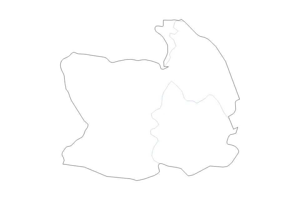 Outline map of Chai Nat, Thailand with subdivision borders and rivers.