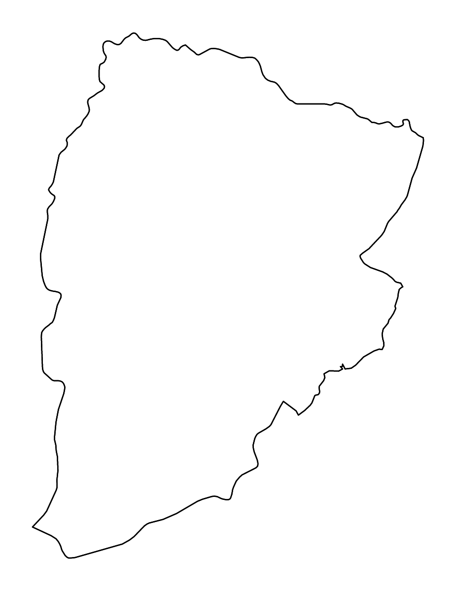 Outline map of Chaiyaphum, Thailand with rivers.