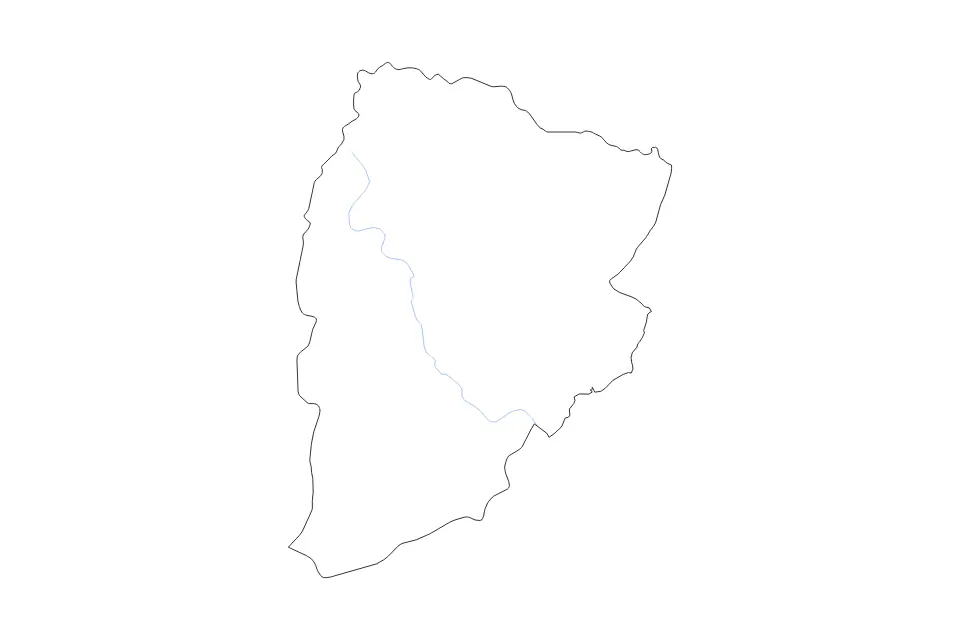 Carte de Chaiyaphum, Thailand de type contour et rivières pour Asie, montrant contour et rivières avec des limites nettes.