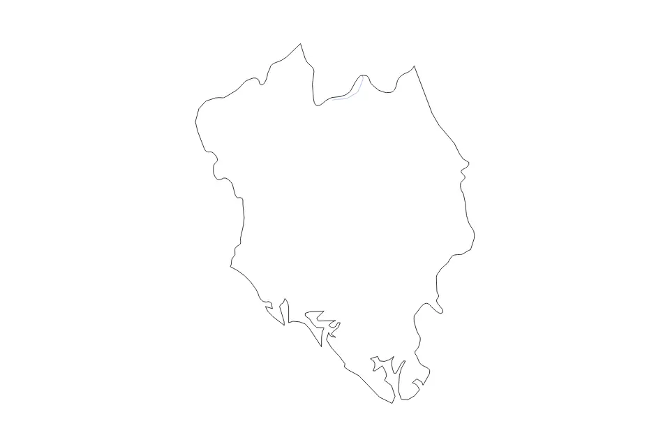 Mapa de Chanthaburi, Thailand de tipo contorno y ríos para Asia, con contorno y ríos con límites limpios.