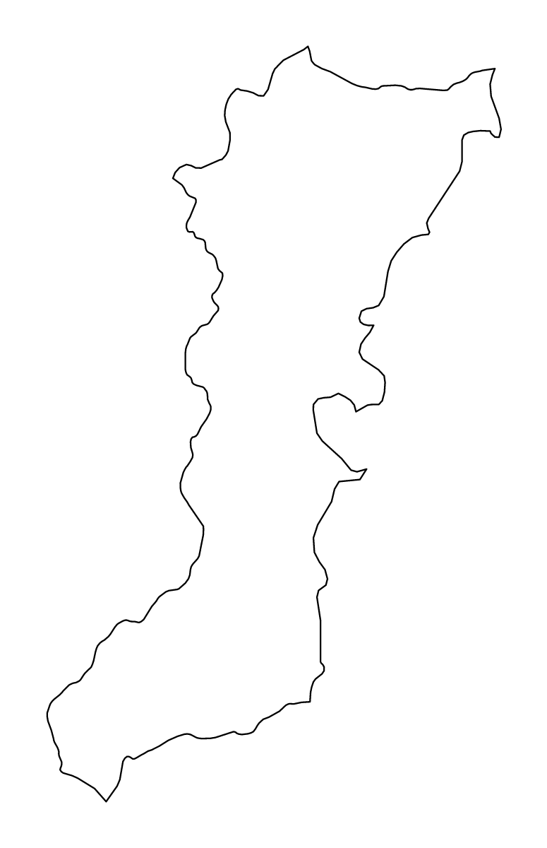 Mapa de contorno de Chumphon, Thailand.