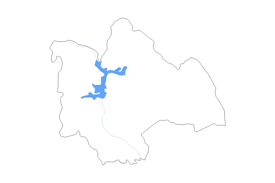Carte de Kalasin, Thailand de type contour, lacs et rivières pour Asie, montrant contour, lacs et rivières avec des éléments hydrographiques comme Ang Kep Nam Lam Pao.