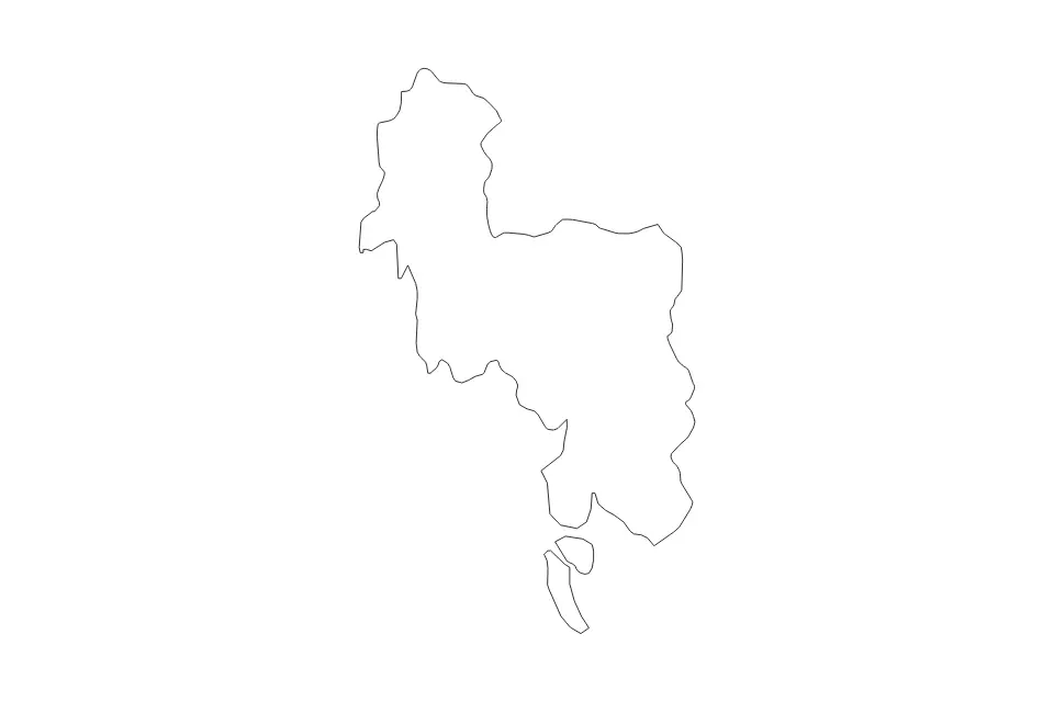 Aperçu de la carte de contour de Krabi
