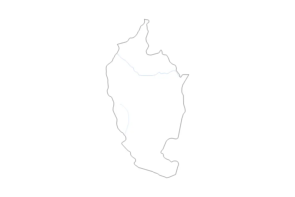 Carte de Maha Sarakham, Thailand de type contour et rivières pour Asie, montrant contour et rivières avec des limites nettes.