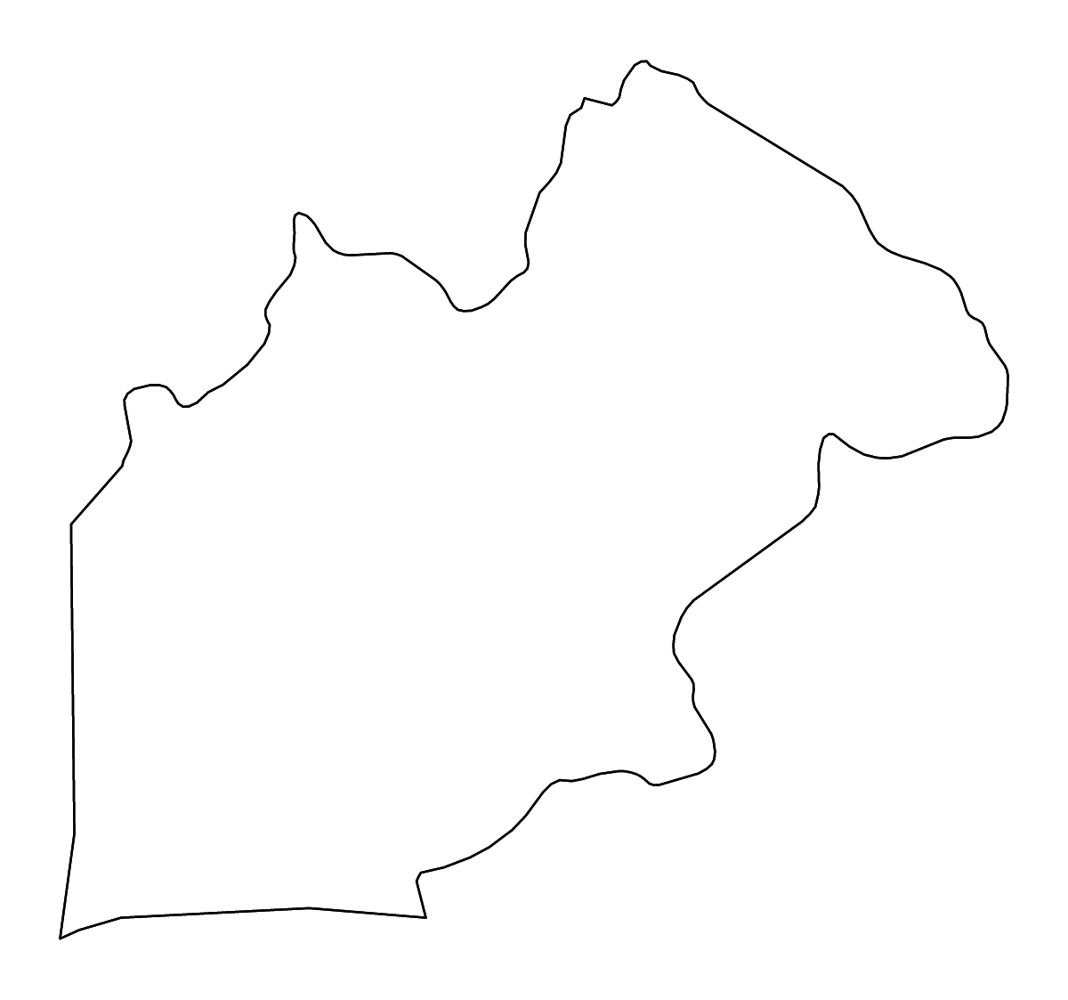 Carte de contour de Nakhon Nayok, Thailand avec rivières.