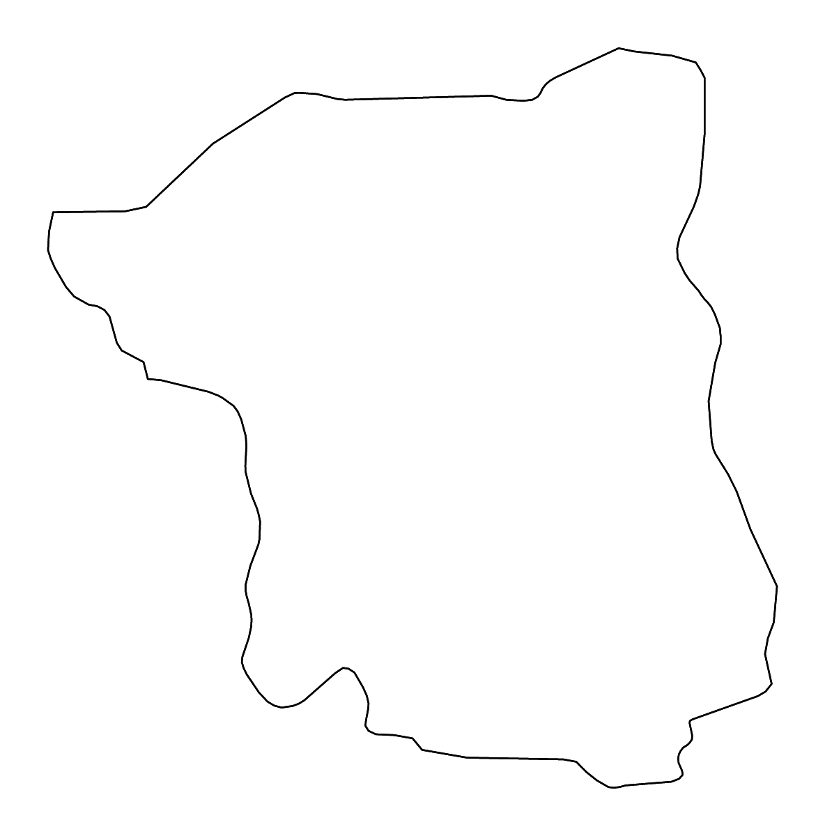 Carte de contour de Nakhon Pathom, Thailand avec rivières.