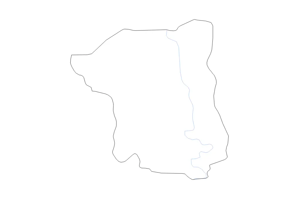 Carte de Nakhon Pathom, Thailand de type contour et rivières pour Asie, montrant contour et rivières avec des limites nettes.