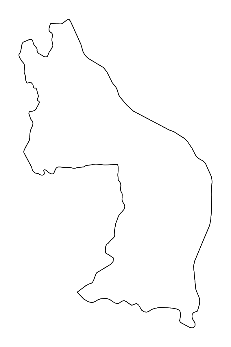 Carte de contour de Nakhon Phanom, Thailand avec rivières.