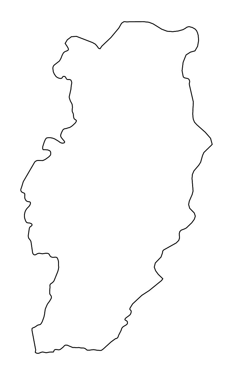 Carte de contour de Nan, Thailand avec rivières.
