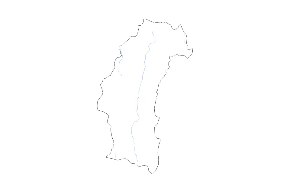 Mapa de Phetchabun, Thailand de tipo contorno y ríos para Asia, con contorno y ríos con límites limpios.