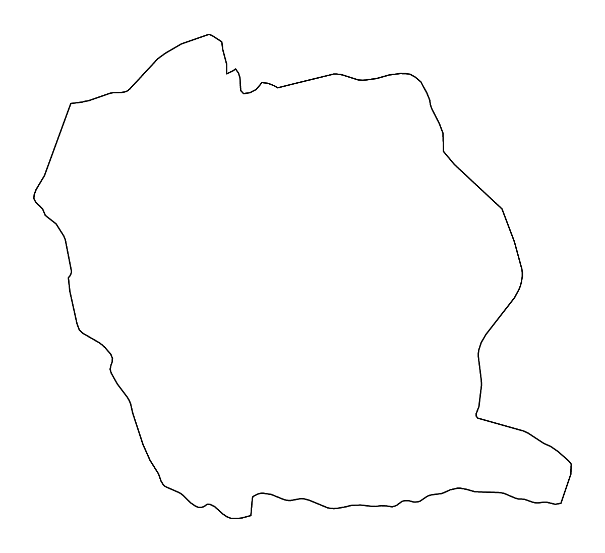 Carte de contour de Phichit, Thailand avec rivières.