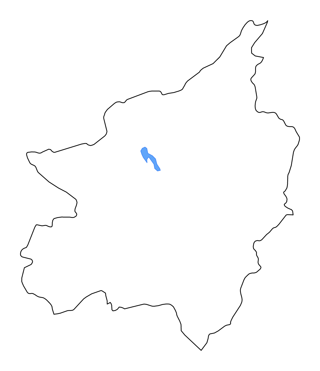 Mapa de contorno de Phitsanulok, Thailand con lagos y ríos.