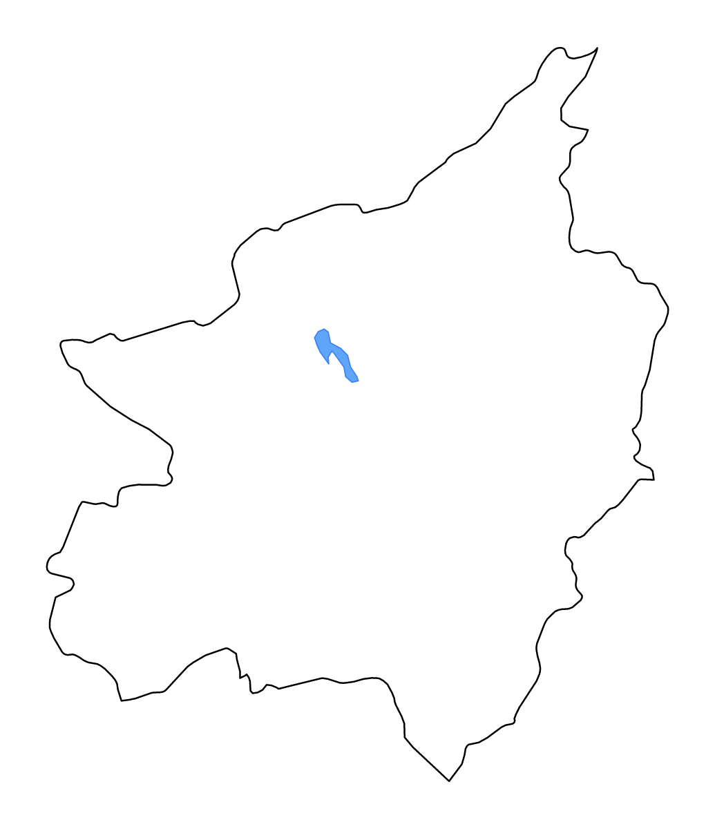 Mapa de contorno de Phitsanulok, Thailand con lagos y ríos.