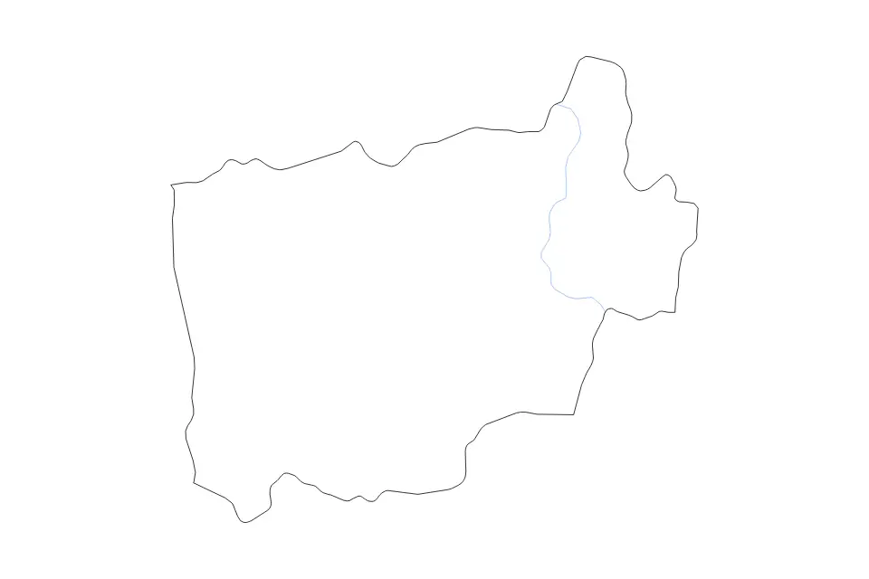 Carte de Ratchaburi, Thailand de type contour et rivières pour Asie, montrant contour et rivières avec des limites nettes.