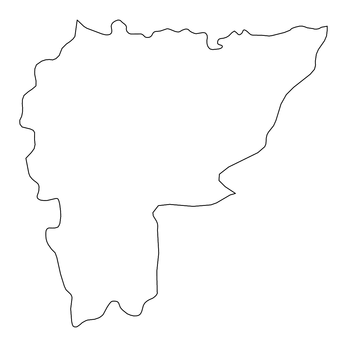 Carte de contour de Sa Kaeo, Thailand avec rivières.