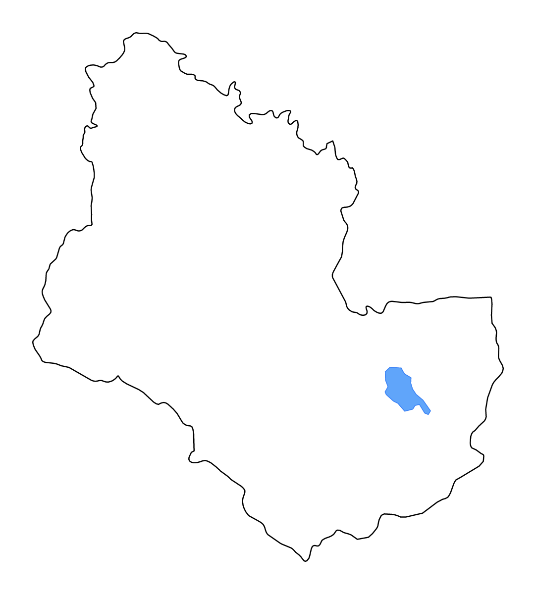 Carte de contour de Sakon Nakhon, Thailand avec lacs et rivières.