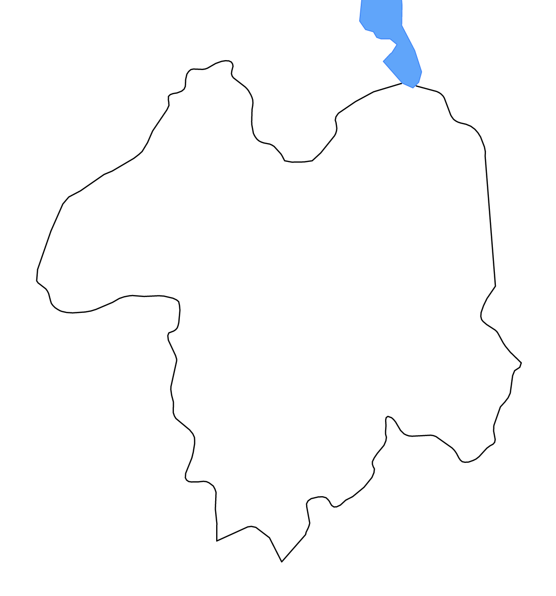 Mapa de contorno de Saraburi, Thailand con lagos y ríos.