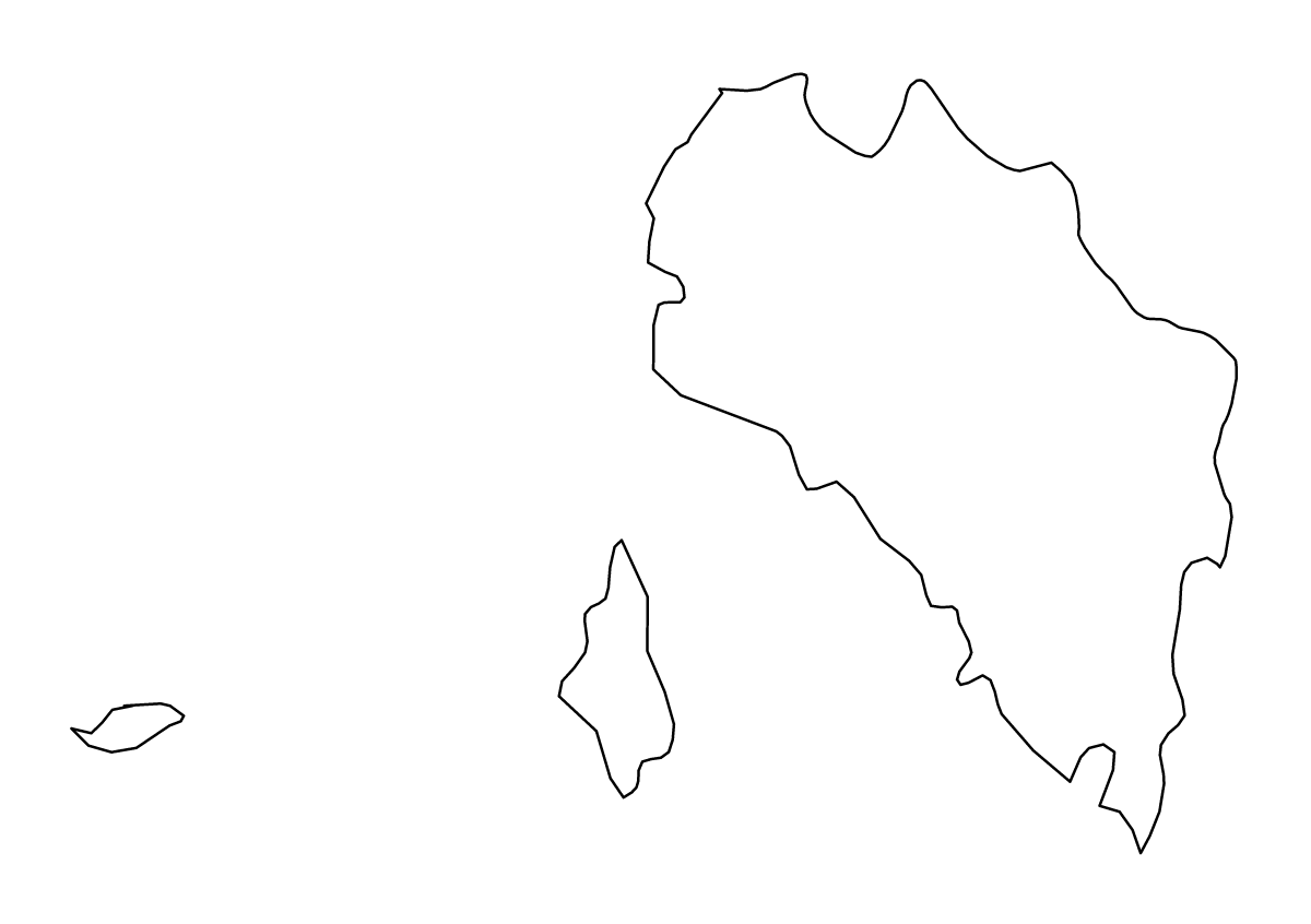 Carte de contour de Satun, Thailand.