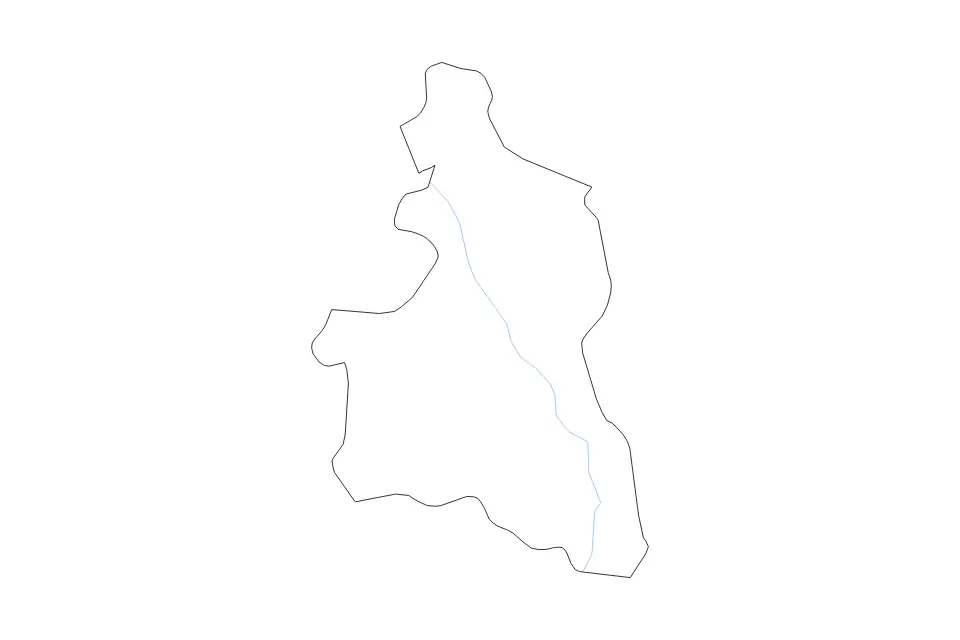 Carte de Sing Buri, Thailand de type contour et rivières pour Asie, montrant contour et rivières avec des limites nettes.