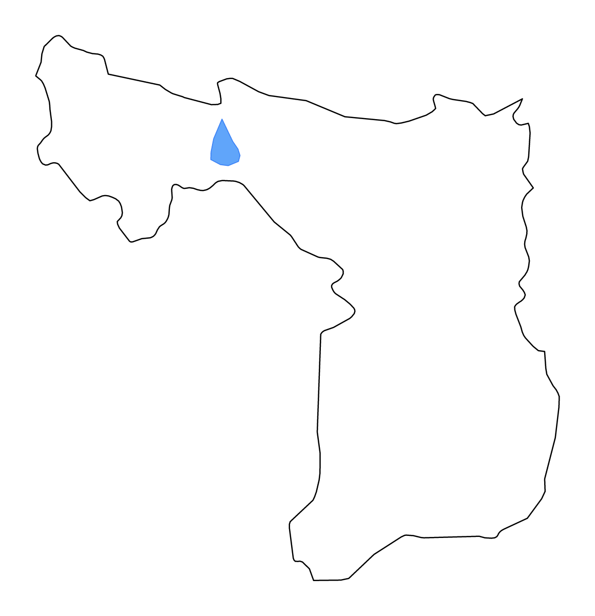Mapa de contorno de Suphan Buri, Thailand con lagos y ríos.