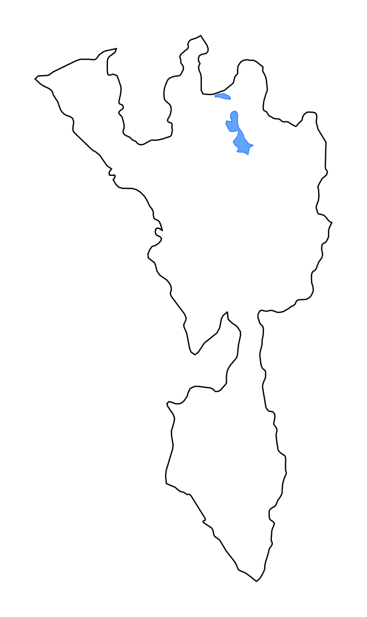 Carte de contour de Tak, Thailand avec lacs et rivières.