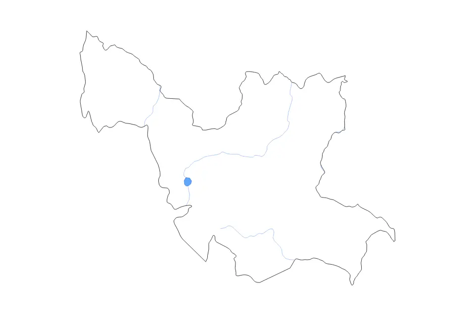 Mapa de Udon Thani, Thailand de tipo contorno, lagos y ríos para Asia, con contorno, lagos y ríos con elementos de agua como Ang Kep Nam Huai Luang.