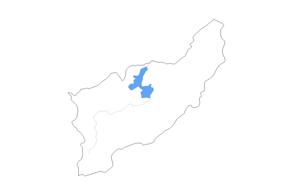 Mapa de Uttaradit, Thailand de tipo contorno, lagos y ríos para Asia, con contorno, lagos y ríos con elementos de agua como Ang Kep Nam Khuean Sirikit.