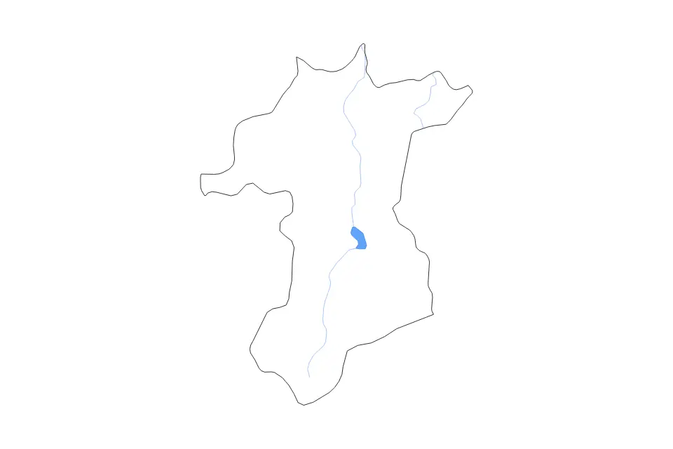 Mapa de Yala, Thailand de tipo contorno, lagos y ríos para Asia, con contorno, lagos y ríos con elementos de agua como Ang Kep Nam Khuean Bang Lang.