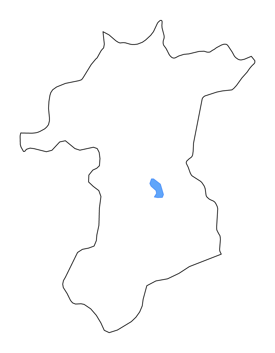 Carte de contour de Yala, Thailand avec lacs et rivières.