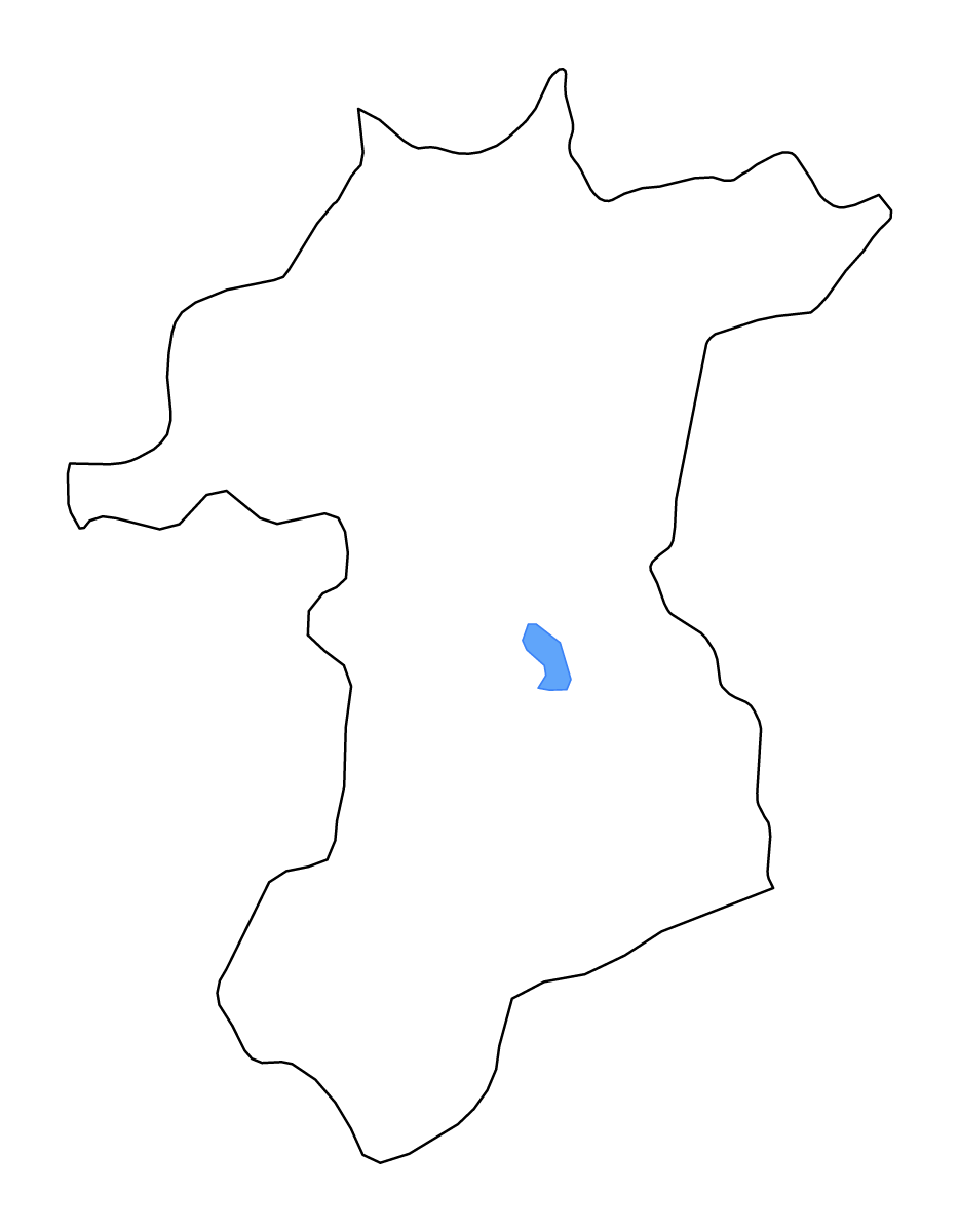 Mapa de contorno de Yala, Thailand con lagos y ríos.