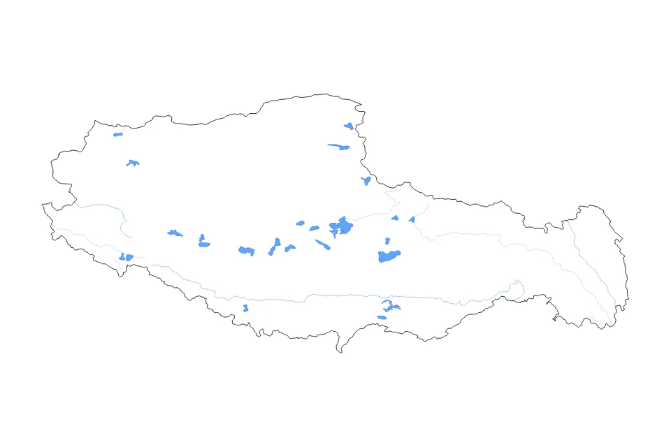 Aperçu de la carte de contour de Tibet