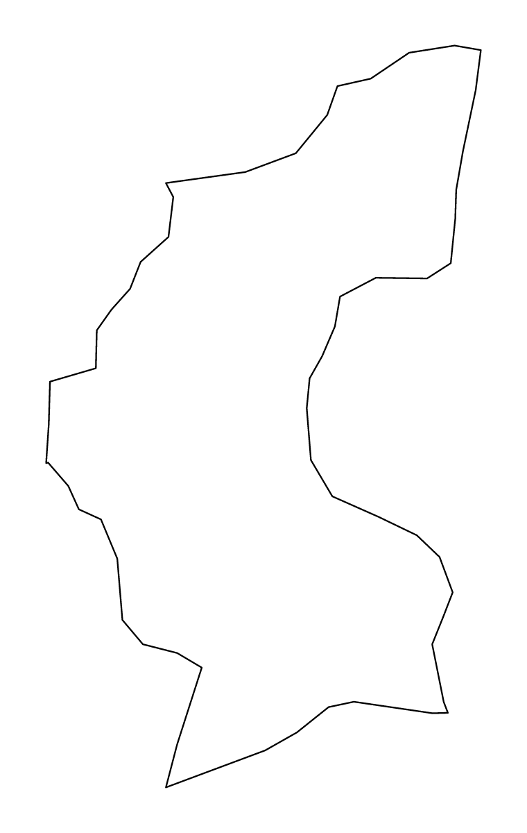 Mapa de contorno de Ainaro, Timor-Leste.