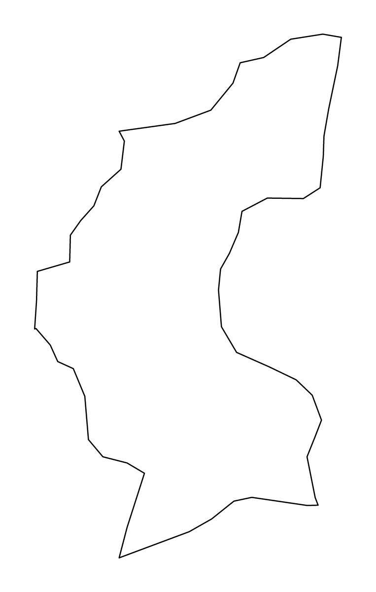 Carte de contour de Ainaro, Timor-Leste.