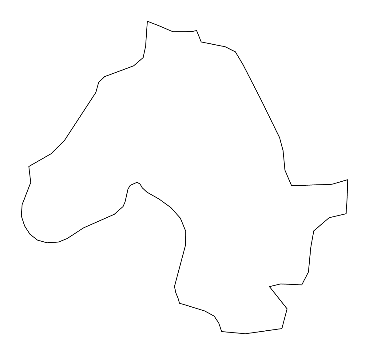 Carte de contour de Bobonaro, Timor-Leste.