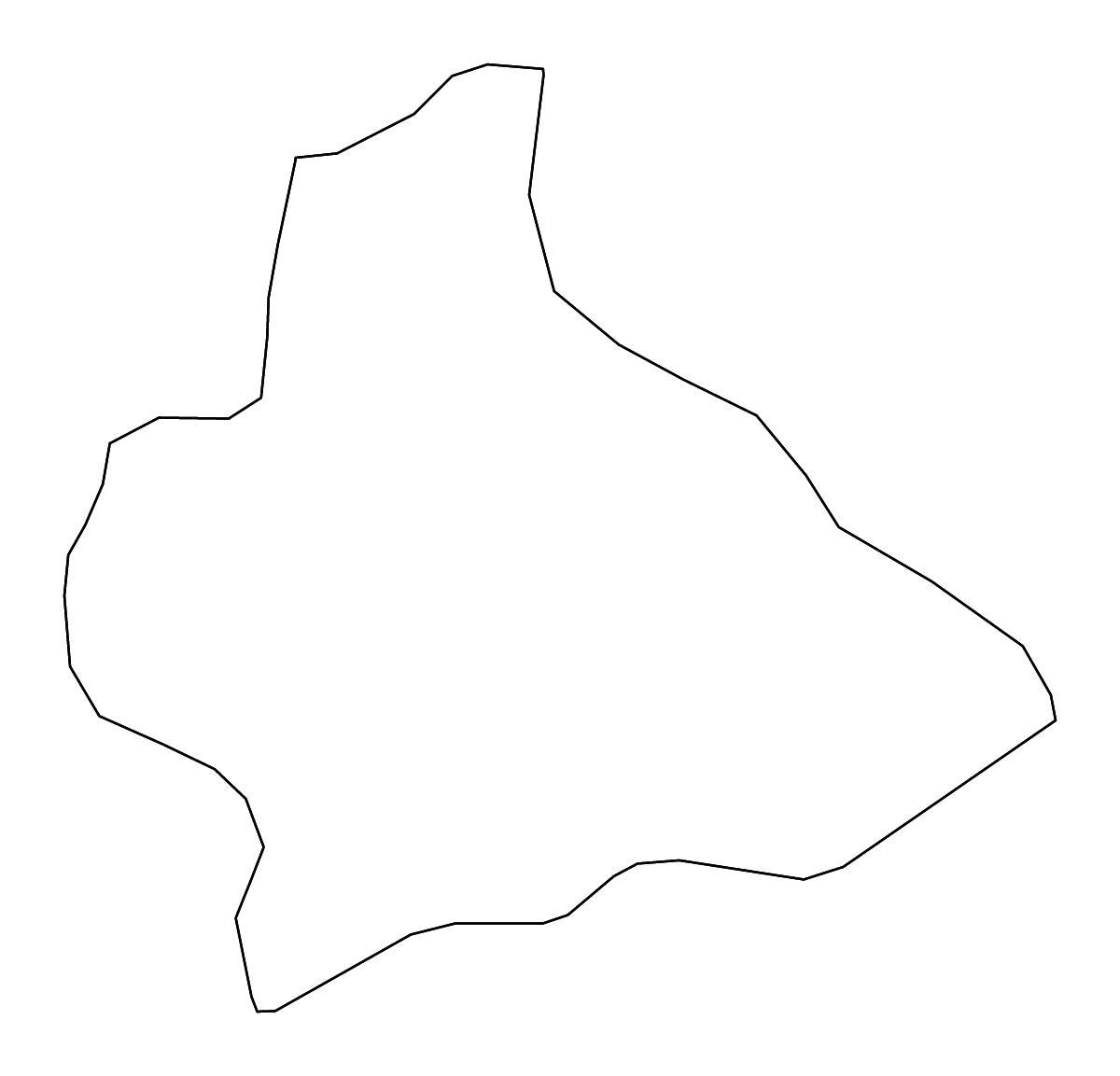 Carte de contour de Manufahi, Timor-Leste avec rivières.