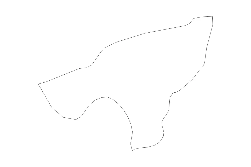 Mapa de Oe-Cusse Ambeno, Timor Leste de tipo contorno para Asia, con contorno con límites limpios.