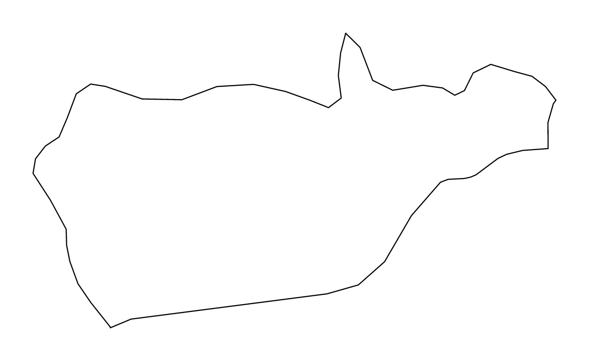 Mapa de contorno de Viqueque, Timor-Leste.