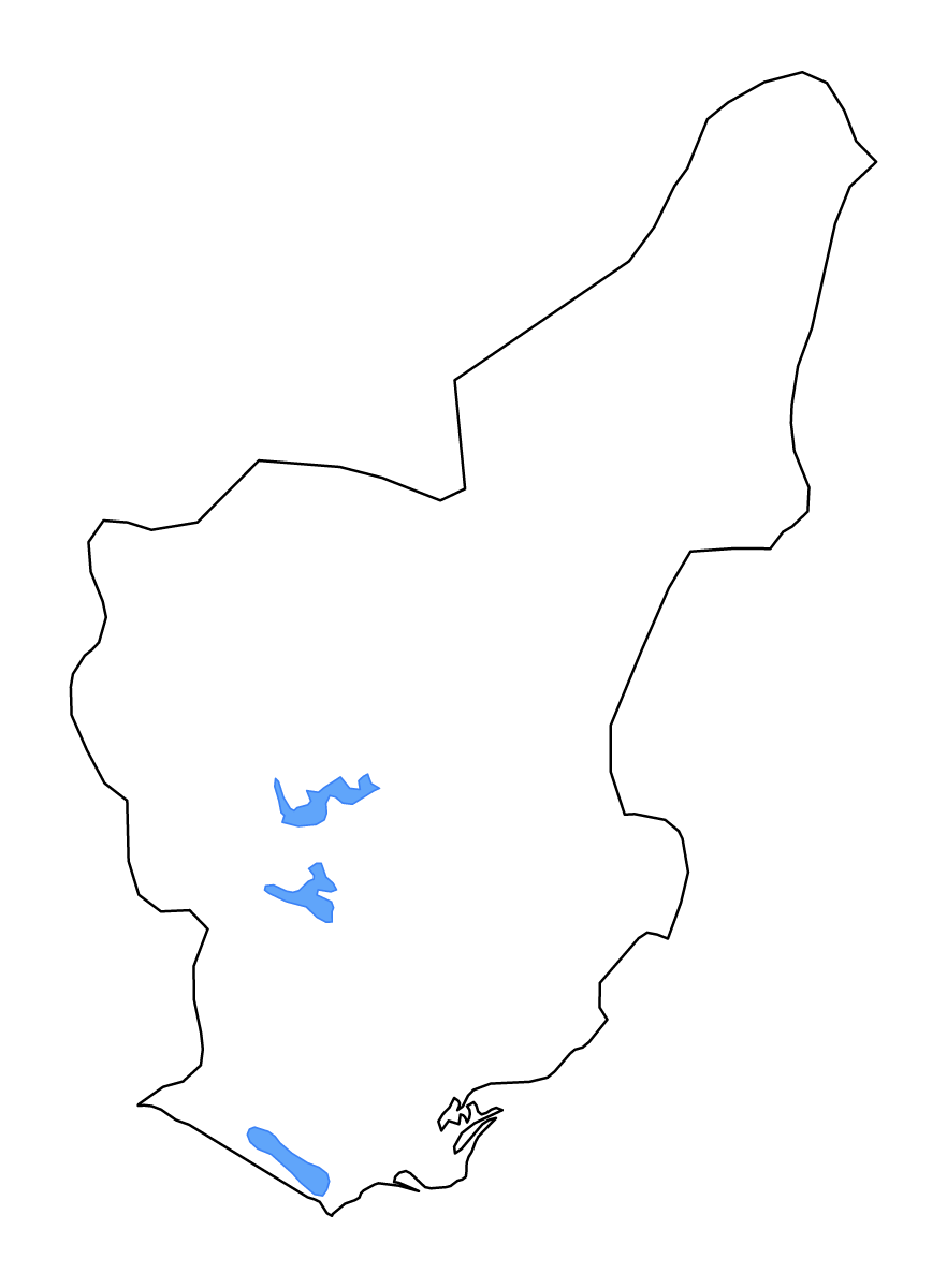 Mapa de contorno de Adana, Turkey con lagos y ríos.