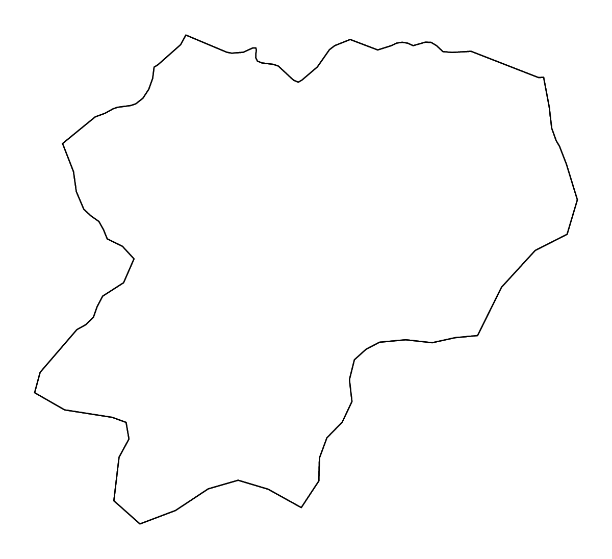 Carte de contour de Artvin, Turkey avec rivières.